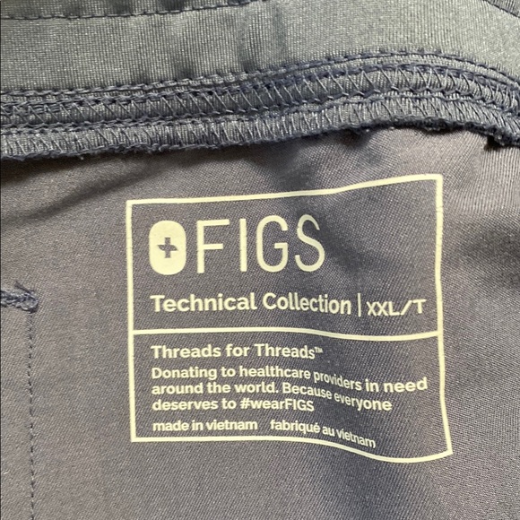 Figs Women's Scrub Pants in Blue - Picture 2 of 4